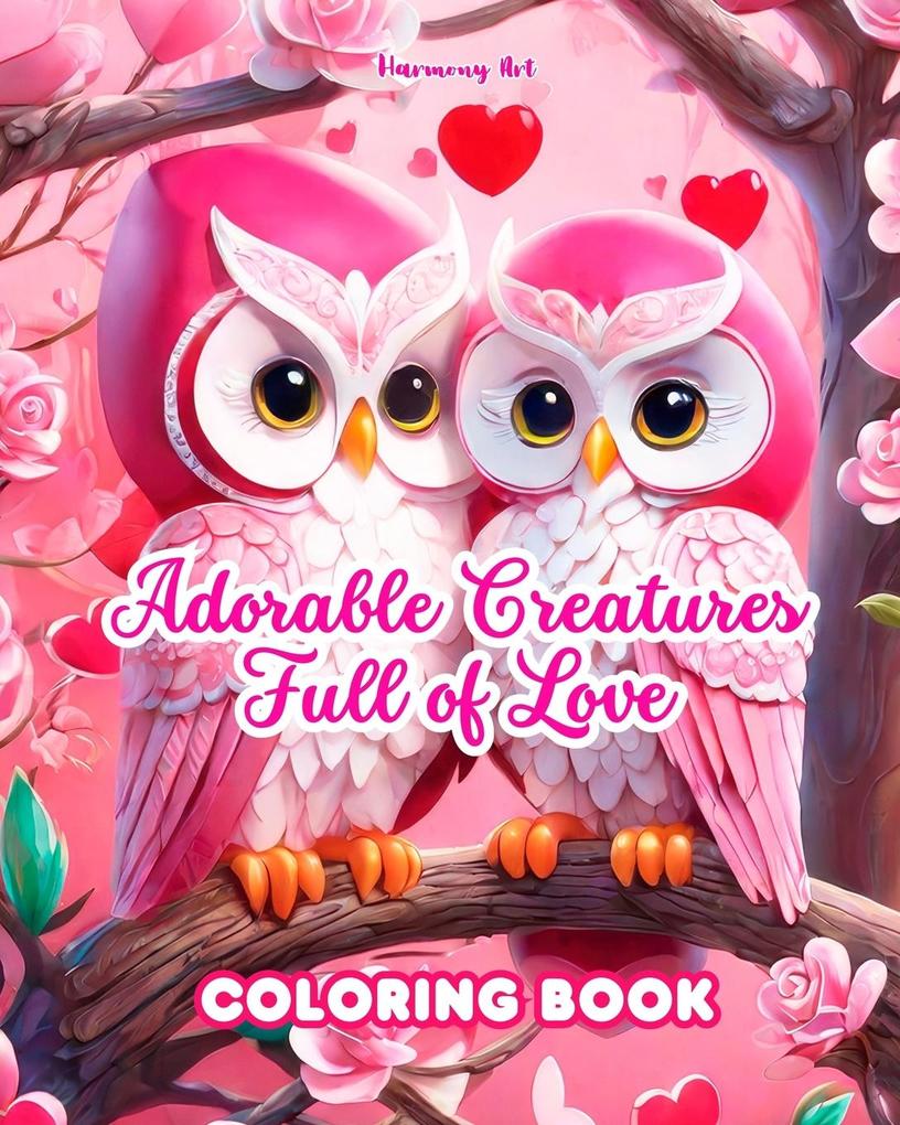 Adorable Creatures Full of Love Coloring Book Source of infinite creativity Perfect Valentine‘s Day gift