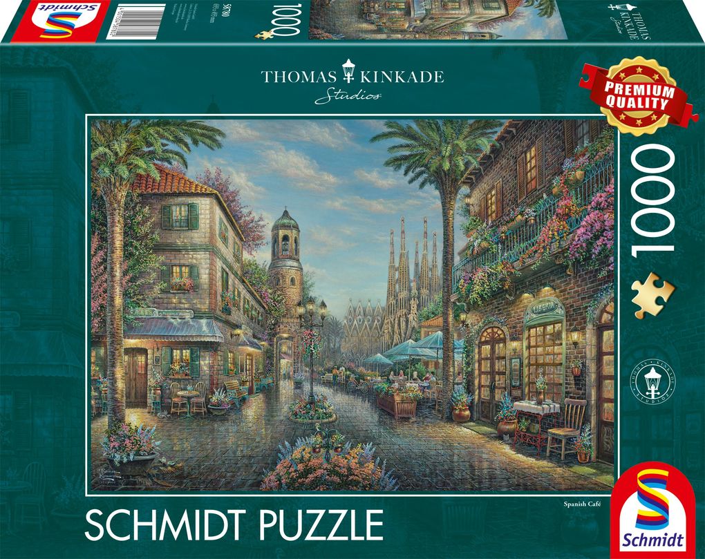 Schmidt Spiele - Thomas Kinkade - Spanisches Straßencafe 1.000 Teile