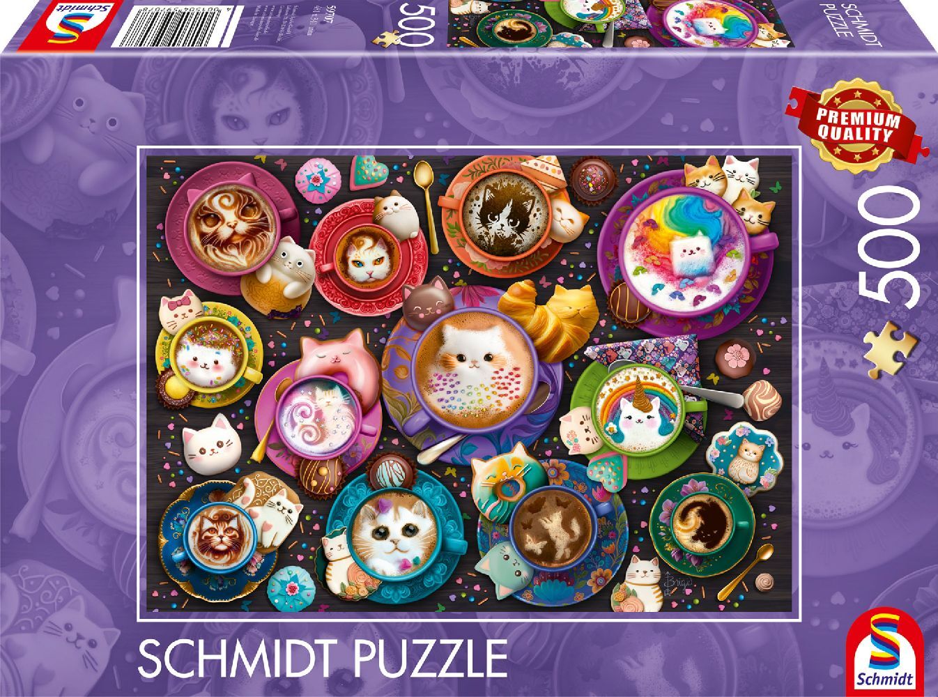 Schmidt Spiele - Kätzchen a la Latte Art 500 Teile