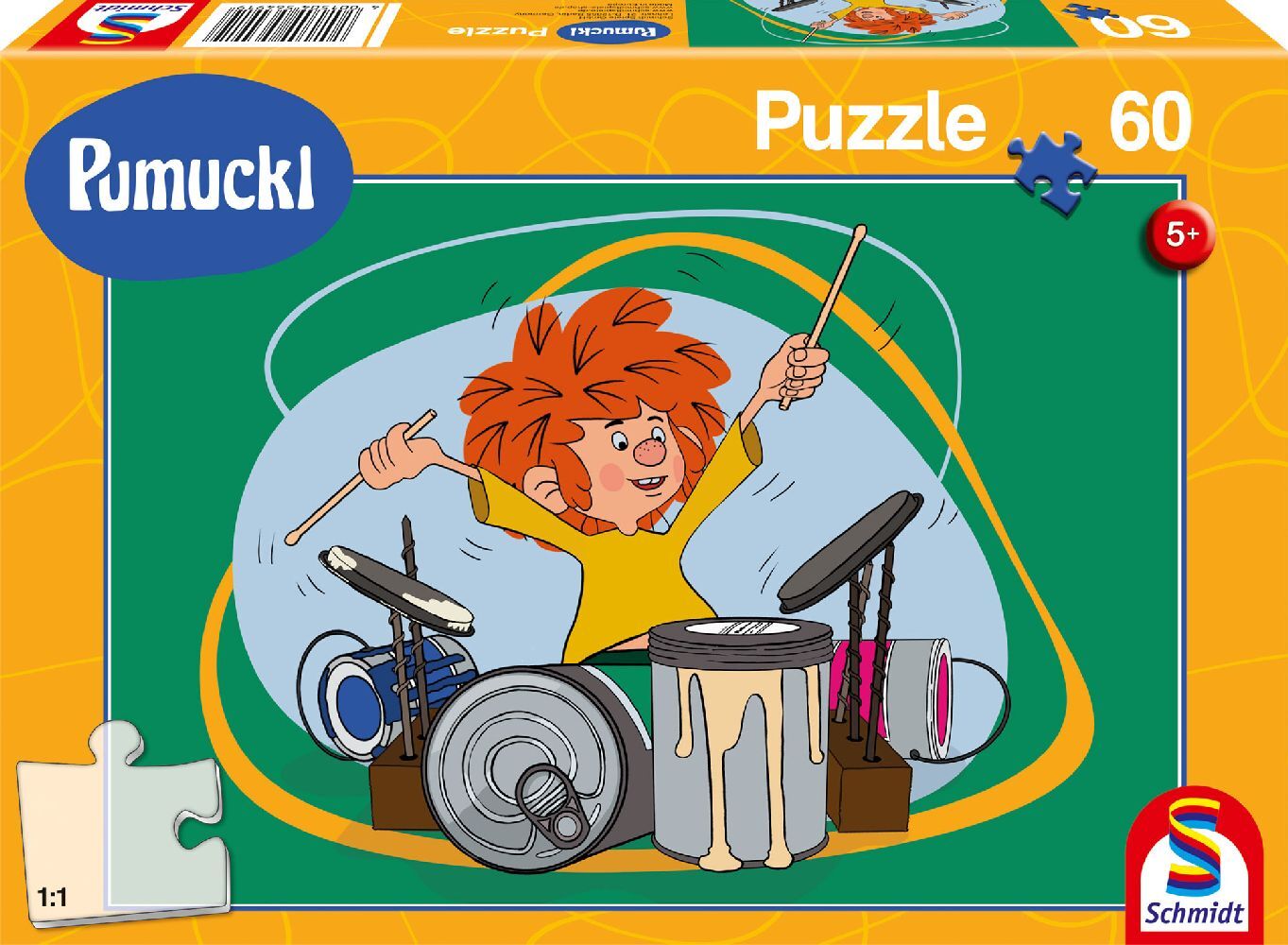 Schmidt Spiele - Pumuckl: Pumuckl spielt Schlagzeug 60 Teile