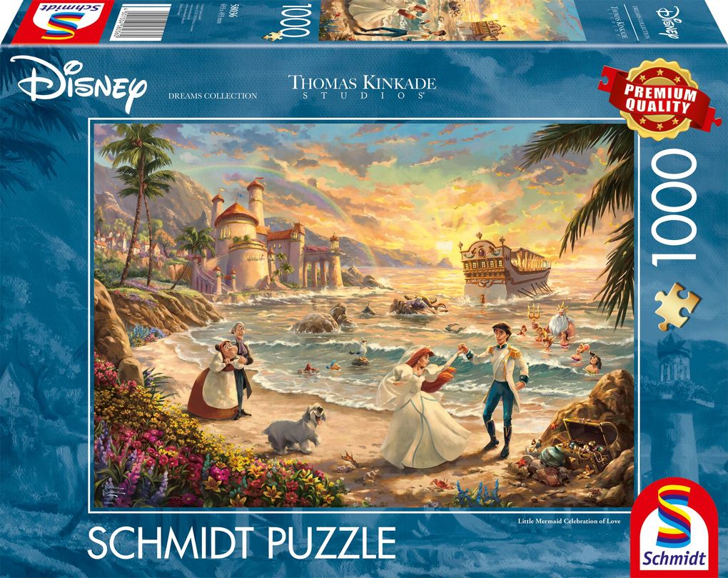Schmidt Spiele - Thomas Kinkade - Disney Dreams Collection - The Little Mermaid Celebration of Love