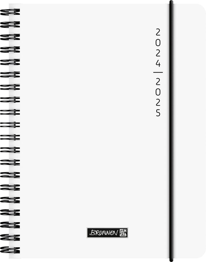 Schülerkalender 2024/2025 Plain White 2 Seiten = 1 Woche A6 208 Seiten weiß