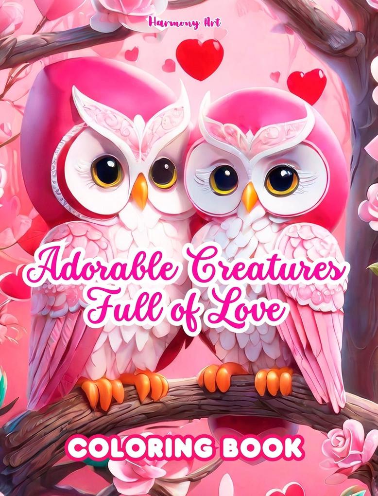 Adorable Creatures Full of Love Coloring Book Source of infinite creativity Perfect Valentine‘s Day gift