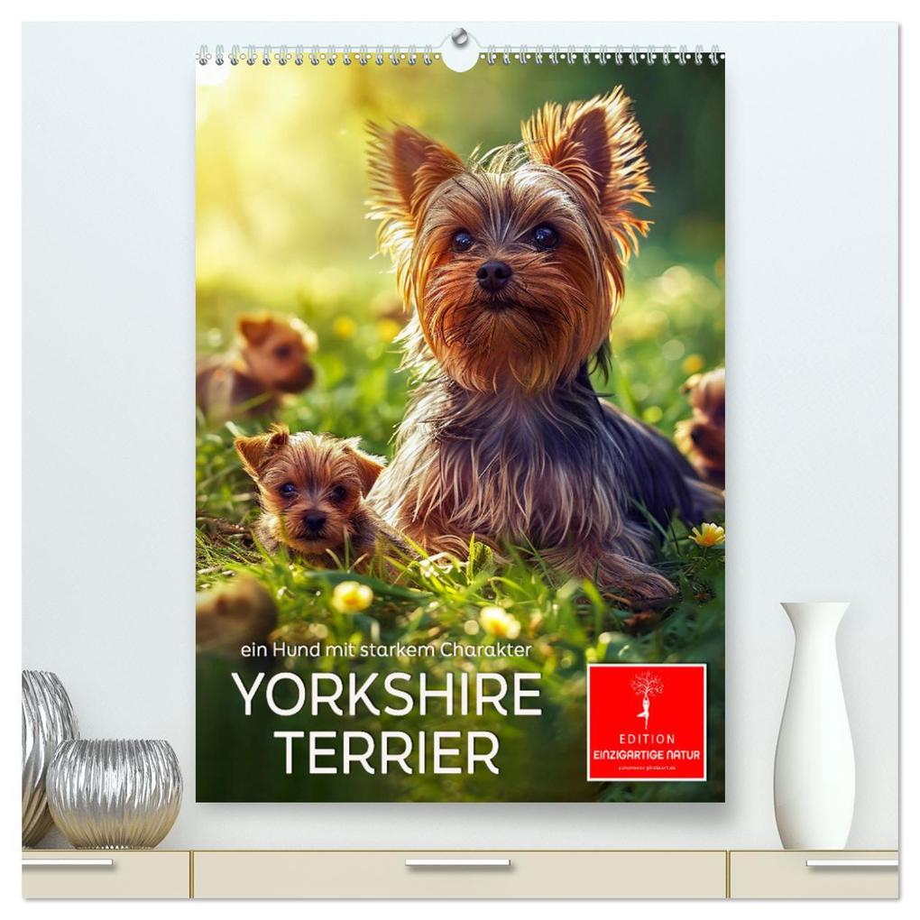 Yorkshire Terrier - ein Hund mit starkem Charakter (hochwertiger Premium Wandkalender 2025 DIN A2 hoch) Kunstdruck in Hochglanz