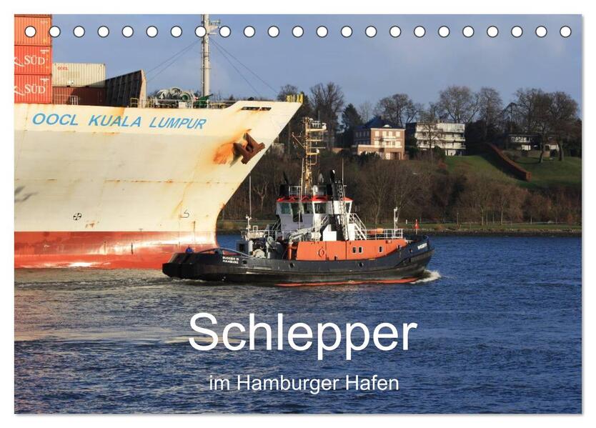 Schlepper im Hamburger Hafen (Tischkalender 2025 DIN A5 quer) CALVENDO Monatskalender