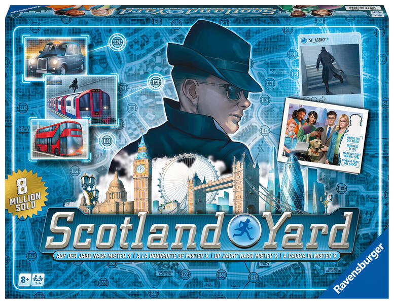 Ravensburger Gesellschaftsspiel 27515 - Scotland Yard - Familienspiel Brettspiel für Kinder und Erwachsene Spiel des Jahres für 2-6 Spieler ab 8 Jahre