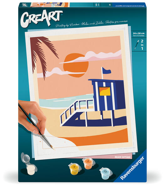 CreArt Malen nach Zahlen Adults Trend - Strandhaus