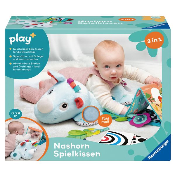 Play+ Nashorn Spielkissen (für die Bauchlage) - ab 0 Monate