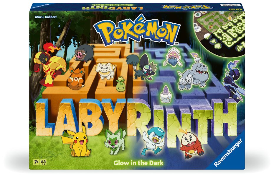 Pokémon Labyrinth Glow in the Dark - Gesellschaftsspiel & Brettspiel ab 7 Jahre