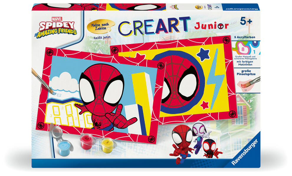CreArt Malen nach Zahlen Junior Marvel Der ultimative Spider-Man - Spidey
