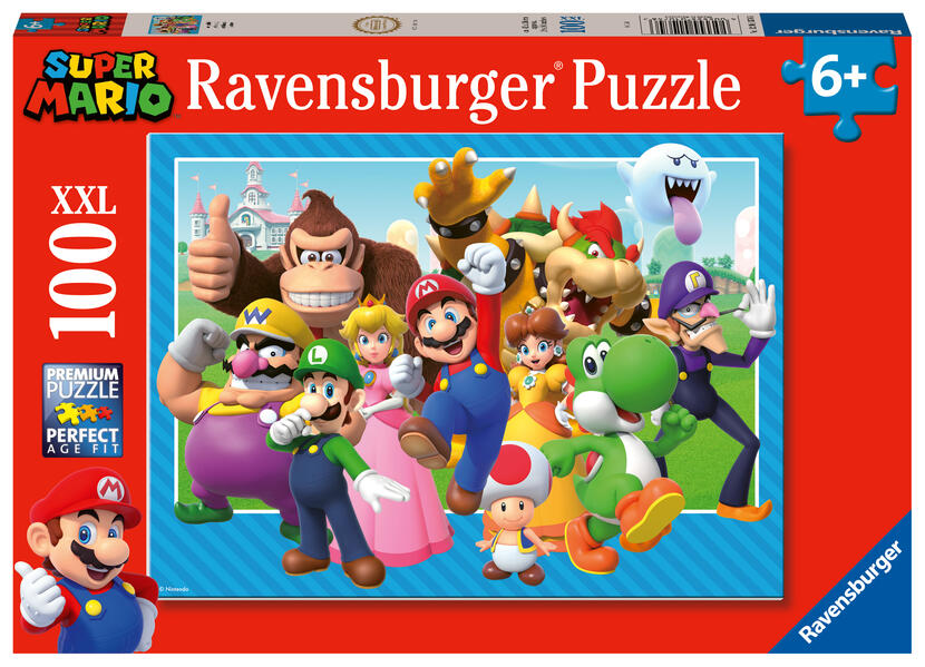 Ravensburger Kinderpuzzle 12001074 - Los geht‘s! - 100 Teile XXL Super Mario Puzzle für Kinder ab 6 Jahren