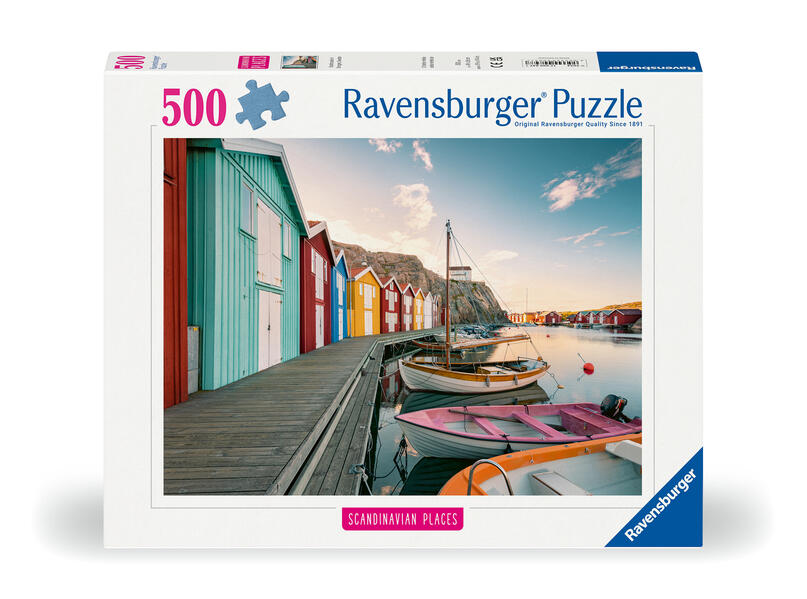 Erwachsenenpuzzle 500 Teile - Bootshaus in Smögen Schweden