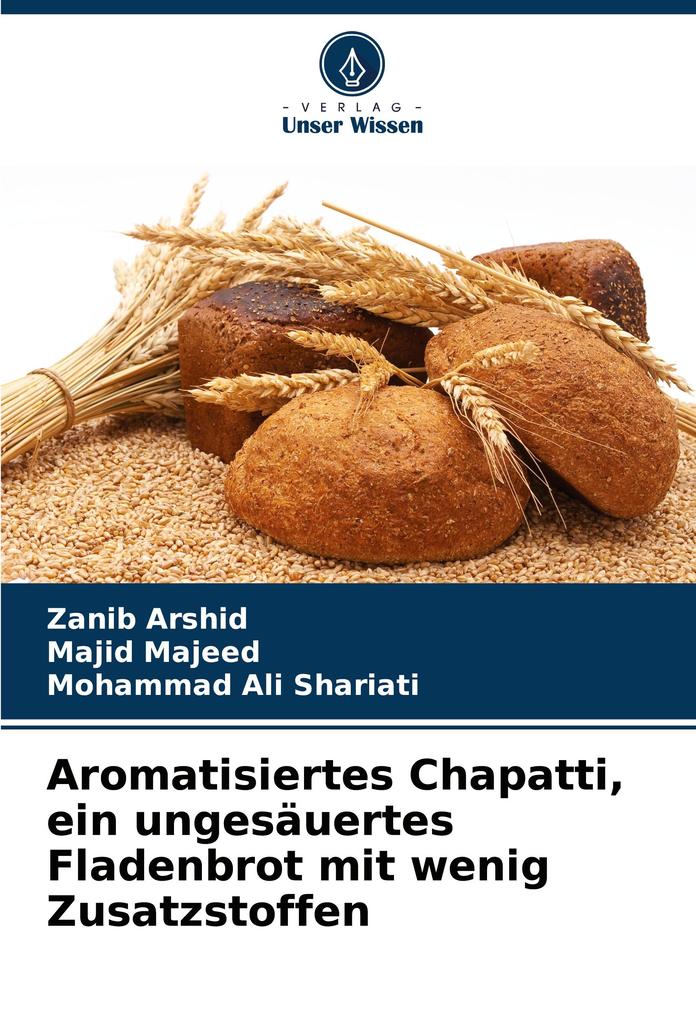 Aromatisiertes Chapatti ein ungesäuertes Fladenbrot mit wenig Zusatzstoffen