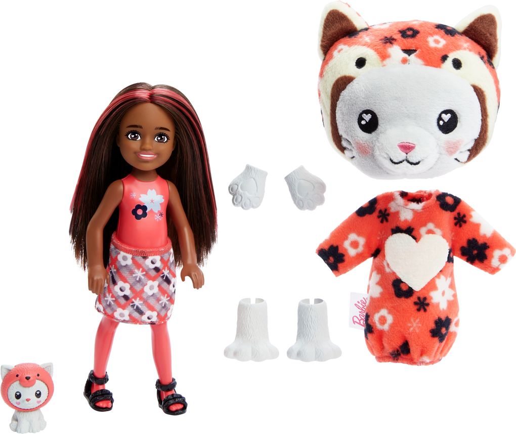 Barbie - Cutie Reveal Chelsea Costume Cuties Series - Kitty Red Panda