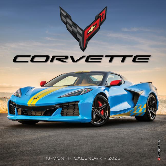 Corvette 2025 7 X 7 Mini Wall Calendar