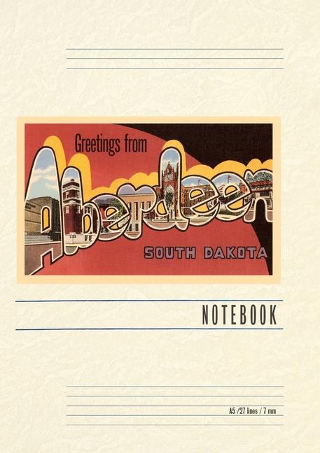 Vintage Lined Notebook Greetings from Aberdeen