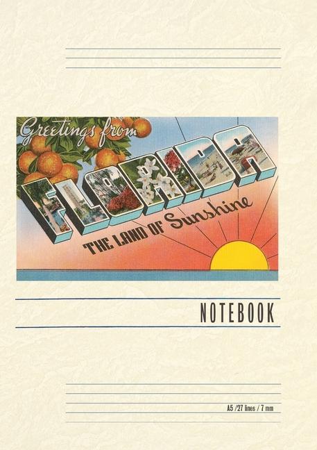 Vintage Lined Notebook Greetings from Florida