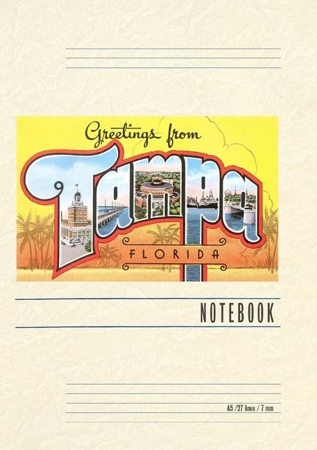 Vintage Lined Notebook Greetings from Tampa Florida