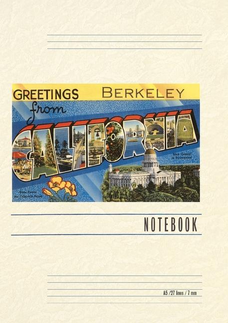 Vintage Lined Notebook Greetings from Berkeley California