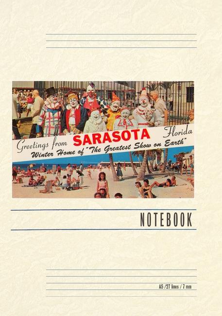 Vintage Lined Notebook Greetings from Sarasota Florida