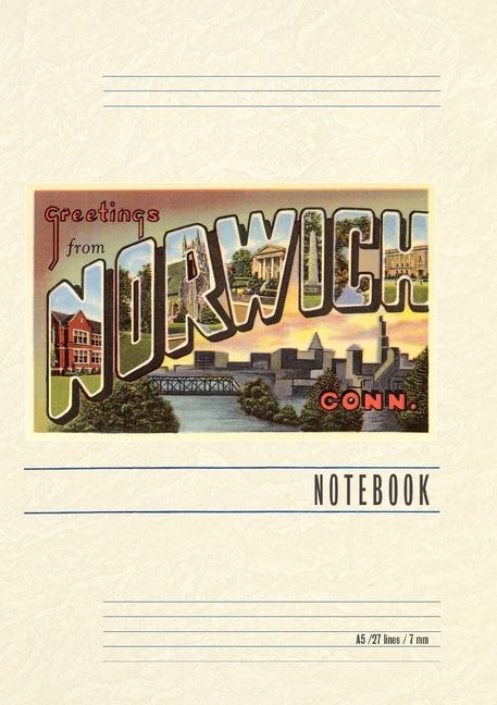 Vintage Lined Notebook Greetings from Norwich
