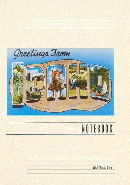 Vintage Lined Notebook Greetings from Idaho