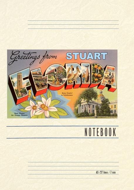 Vintage Lined Notebook Greetings from Stuart Florida