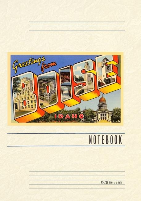 Vintage Lined Notebook Greetings from Boise