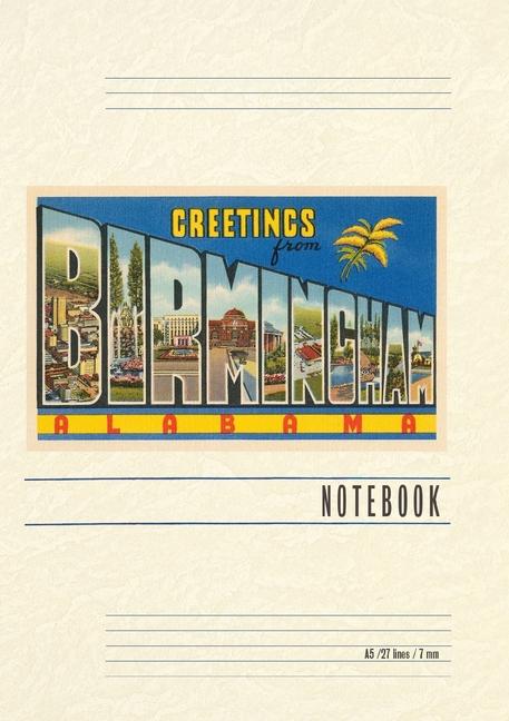 Vintage Lined Notebook Greetings from Birmingham