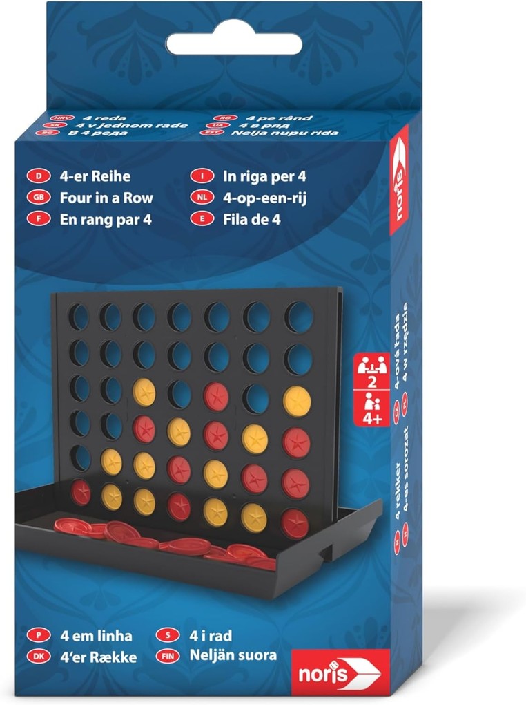 Noris 606102061 - 4-er Reihe Strategiespiel Denkspiel Spieleklassiker