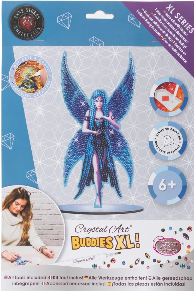 Craft Buddy CAXLBD-AST004 - Crystal Art XL Buddies Anne Stokes Collection Figur 25cm Kristallkunst-Bastelset