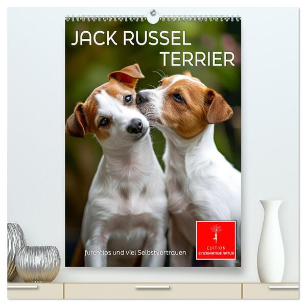 Jack Russel Terrier - furchtlos und viel Selbstvertrauen (hochwertiger Premium Wandkalender 2025 DIN A2 hoch) Kunstdruck in Hochglanz