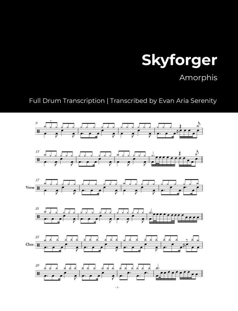 Amorphis - Skyforger (Full Album Drum Transcriptions)