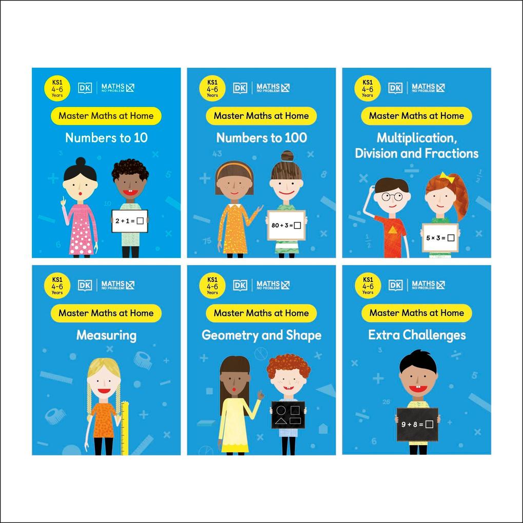 Maths - No Problem! Collection of 6 Workbooks Ages 4-6 (Key Stage 1)