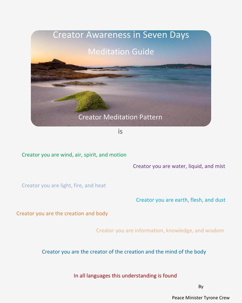 Creator Awareness in Seven Days Meditation Guide