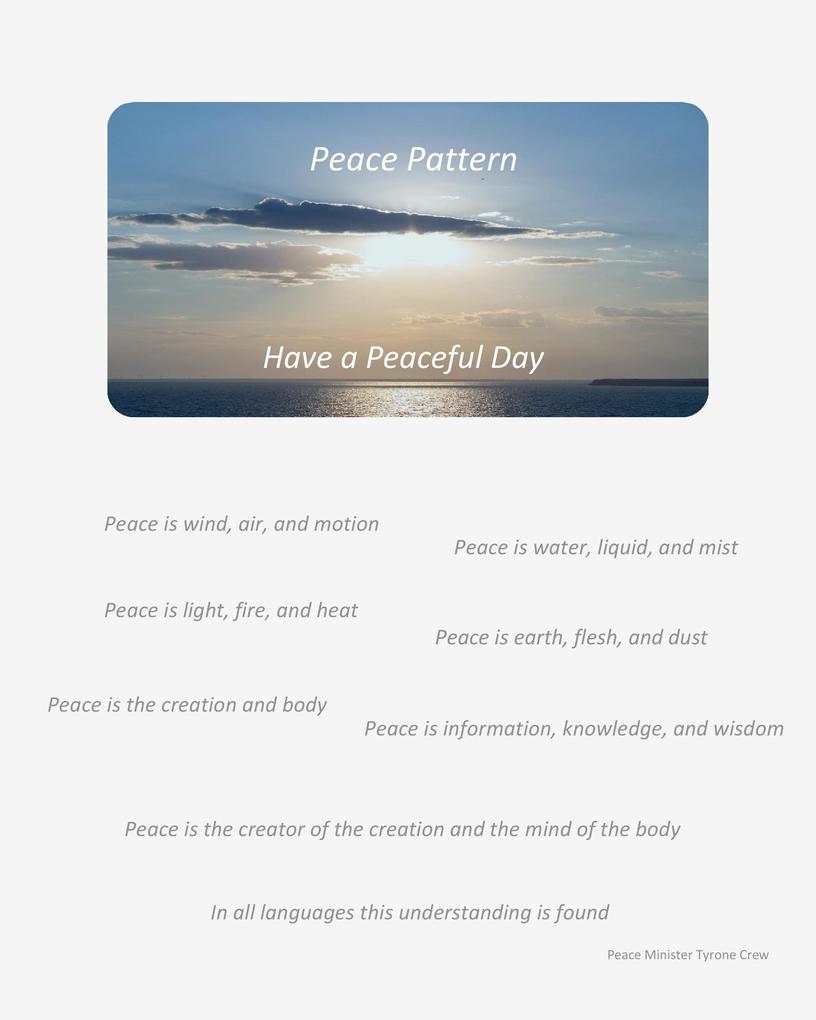 Peace Pattern Have a Peaceful Day