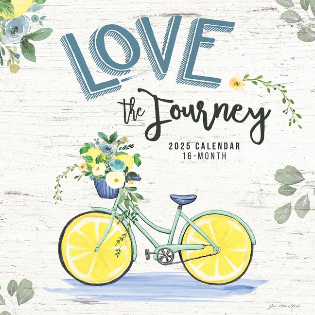 Love the Journey 2025 12 X 24 Inch Monthly Square Wall Calendar Featuring the Artwork of Jo Moulton Plastic-Free