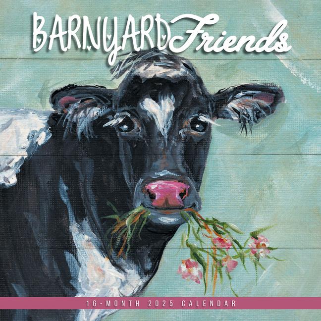 Barnyard Friends 2025 12 X 24 Inch Monthly Square Wall Calendar Featuring the Artwork of Molly Strong Plastic-Free
