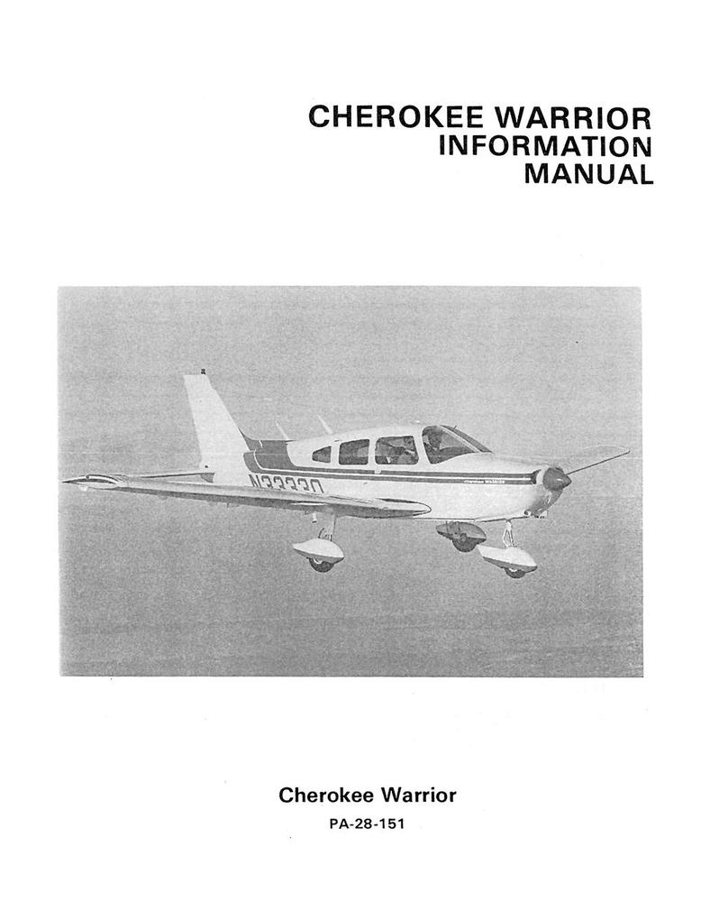 Piper PA-28-151 Cherokee Warrior 1974-76 Pilot‘s Information Manual (761-563)