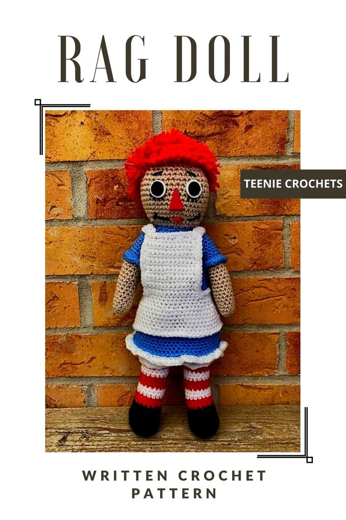 Raggedy Ann Rag Doll - Written Crochet Pattern