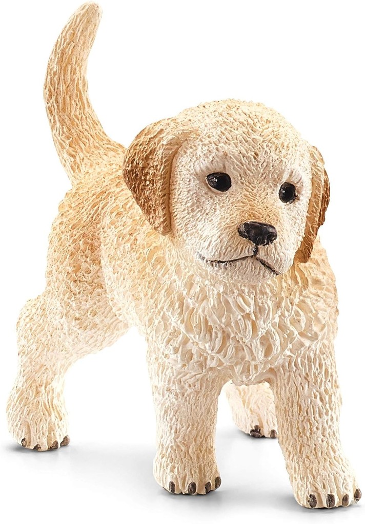 Schleich 16396 - Farm World Golden Retriever Welpe Hund Tierfigur Länge: 46 cm