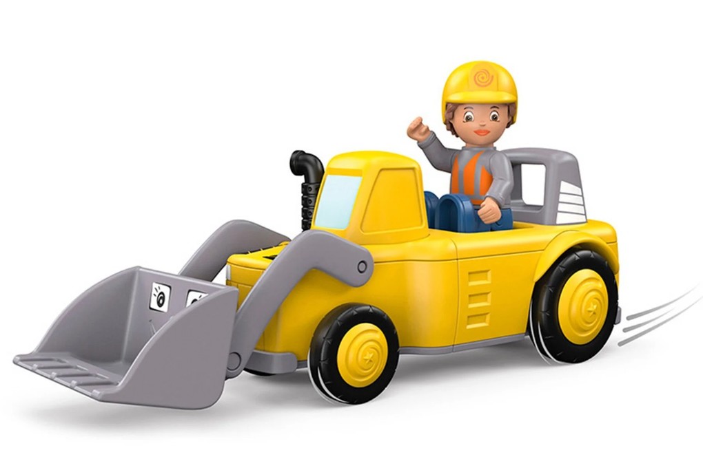 SIKU 0146 - Toddys Luke Loady Spielzeugauto mit Rückziehmotor und Spielfigur gelb/grau