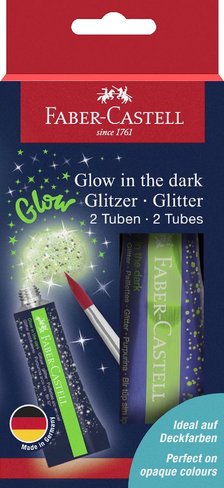 Glitzer Glow in the dark 12 ml 2x BK