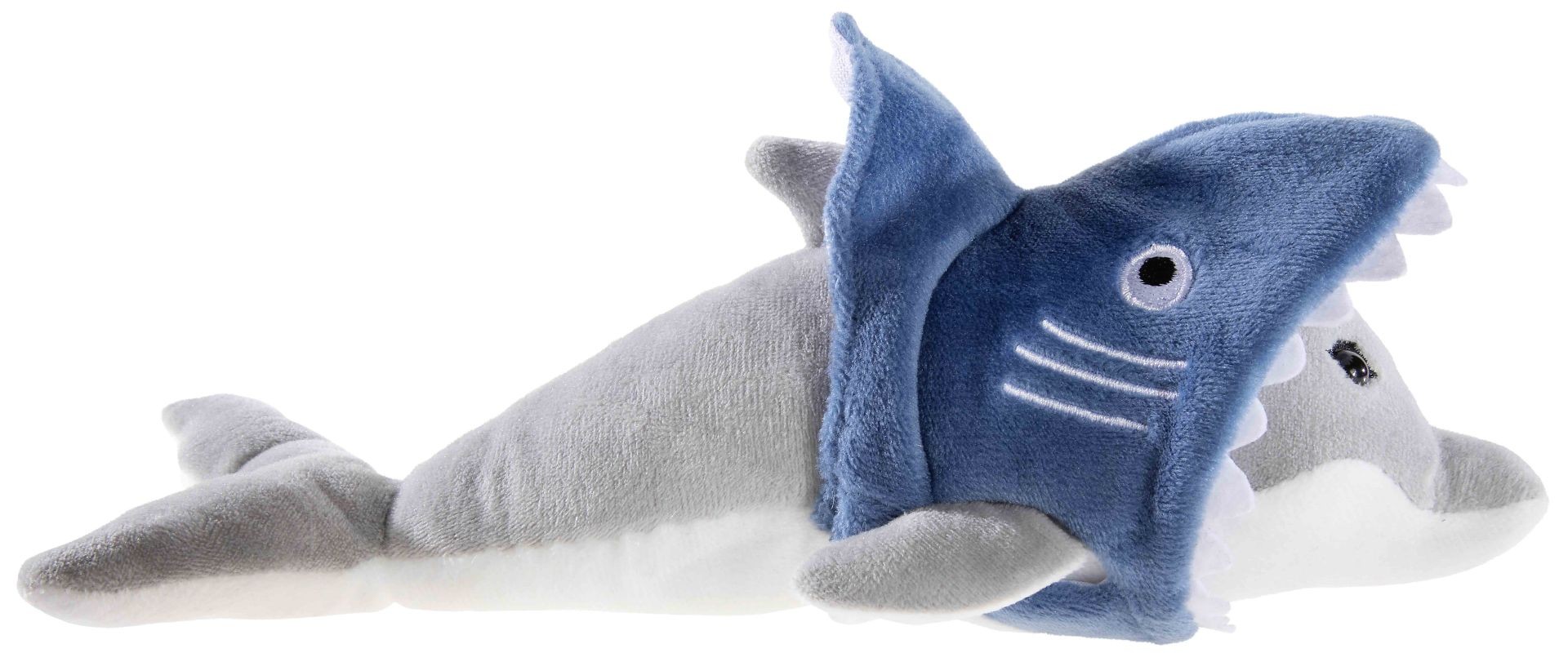 Heunec 760165 - WANNABE Delfin Finley im Haikostüm Plüschtier 32cm