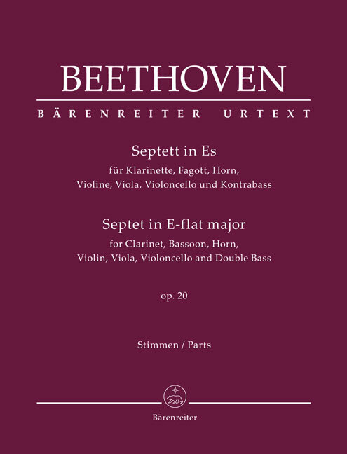 Septett für Klarinette Fagott Horn Violine Viola Violoncello und Kontrabass in Es op. 20