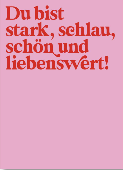 Poster Liebenswert Pink 50x70