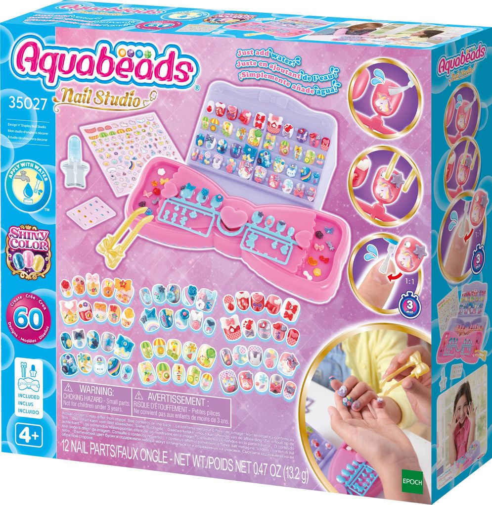 Aquabeads 35027 - Nail Studio Starter Set Nagelstudio Fingernägel-Styling Set