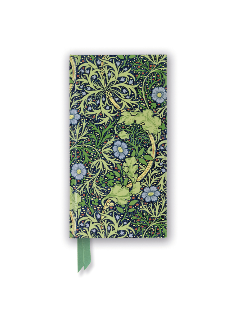 BrownTrout Schmales Hardcover-Notizbuch, William Morris Meeresalgen Tapetendesign