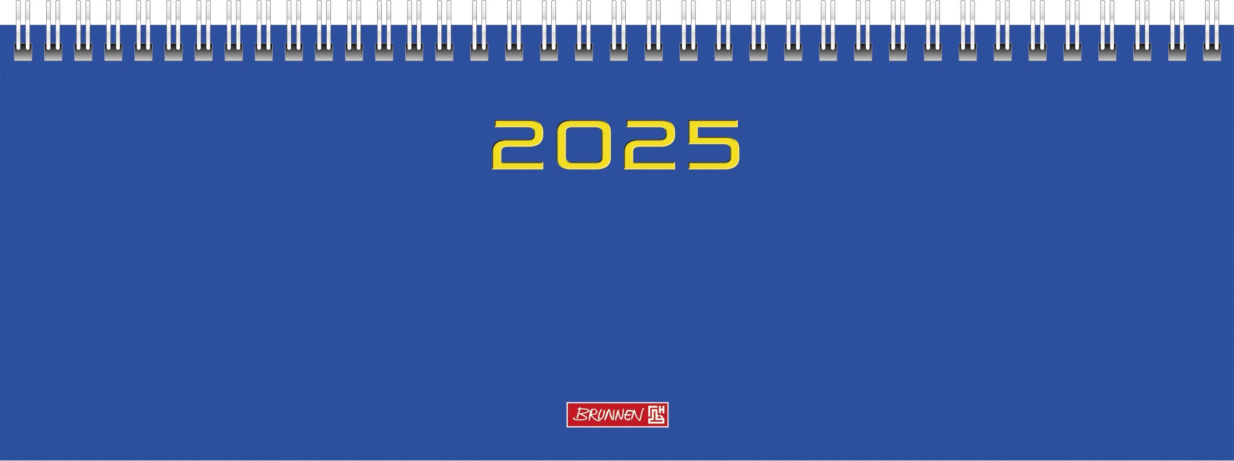 Brunnen 1077261035 Querterminbuch Modell 772 (2025)| 2 Seiten = 1 Woche| 297 × 105 mm| 112 Seiten| Karton-Einband| blau