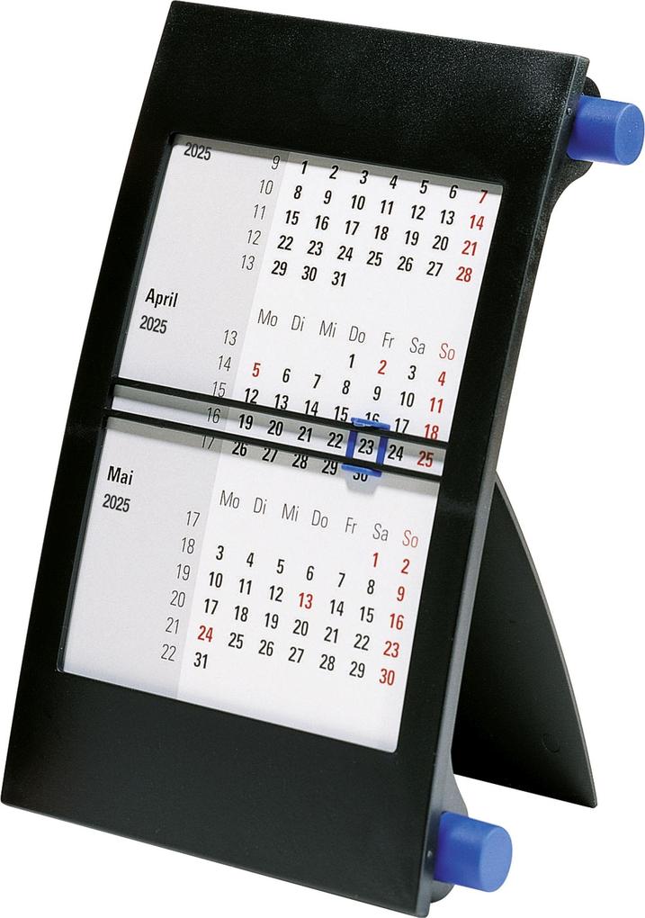 rido/idé 7038000305 3-Monats-Tischkalender (2025)| 1 Seite = 3 Monate| 90 × 120 mm